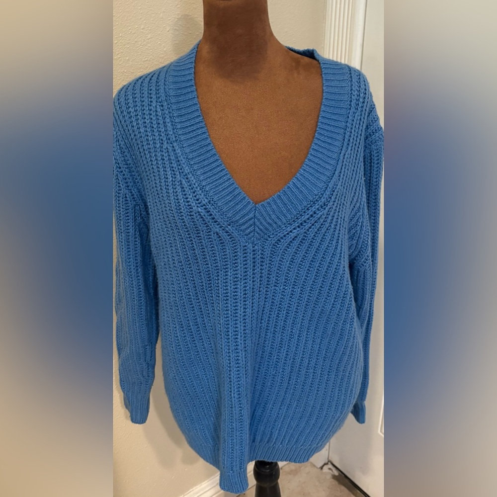 Streetwear Society Sky Blue V-Neck Sweater